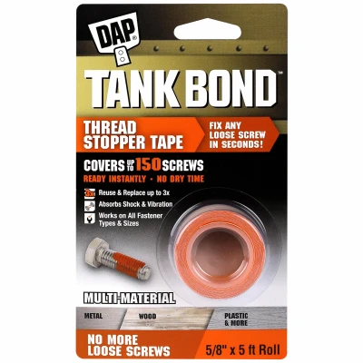 Tank Bond Thread Stopper Screw Tightening Tape, 5/8 In. x 5 Ft.