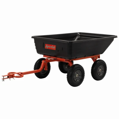 Tow Behind 4-Wheel Garden Cart, Poly Bed