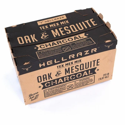 Oak & Mesquite Lump Charcoal, 20 Pounds - Premium Grilling Fuel
