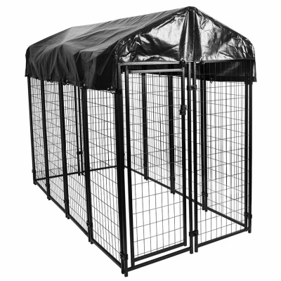 Welded Wire Dog Kennel, 4 x 8 x 6 Ft.