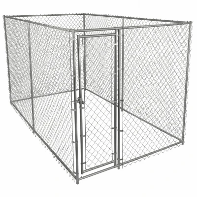 Chain Link Outdoor Pet Kennel, 6 x 10 x 6 Ft.