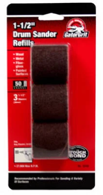 Coarse 60-Grit Drum Sander Resin Cloth Sleeve, 1-1/2 x 1-1/2 In., 3-Pk.