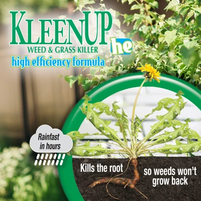 KleenUP High Efficiency Weed and Grass Killer, 32 Ounce Ready to Use Bottle