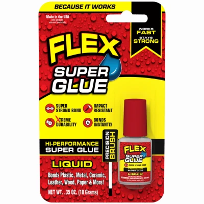 Flex Super Glue Liquid with Brush Top, 10g