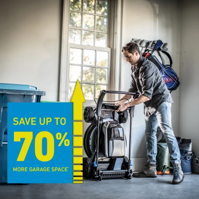 60-Volt Super Recycler Cordless Lawn Mower, LED Headlights, Compact Storage, 21 In., MOWER ONLY - No Battery