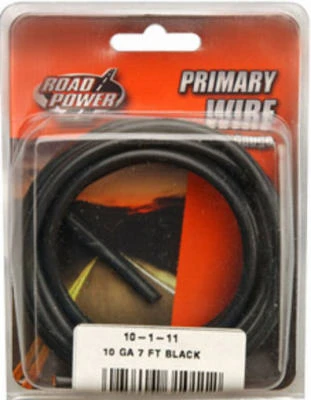 Primary Wire, Black, 10-Ga., 7 Ft.