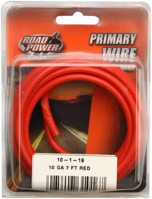 Primary Wire, Red, 10-Ga., 7 Ft.