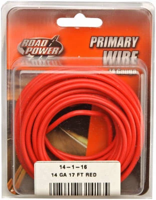 Primary Wire, Red, 14-Ga., 17 Ft.