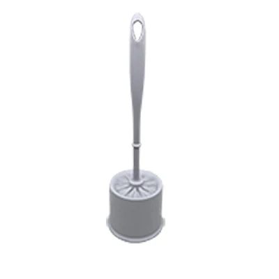 Toilet Brush And Caddy Set With Space-saving Round Design