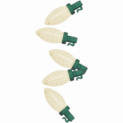Christmas Pro-series C9 Faceted String Lights, Warm White, 100 Lights, Model Ps100c9fww