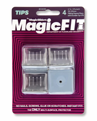 Magic Sliders Clear Leg Tips Protective Bottom 1 1 4 1 3 8 In. Square 4 Pk. Round s True Value Hardware