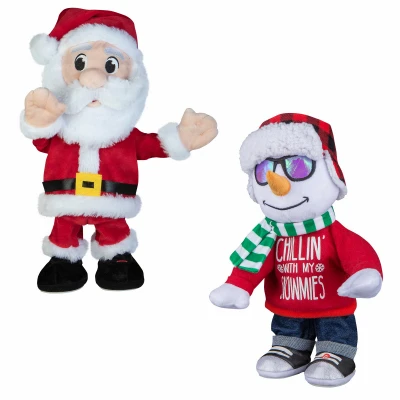 Animated Musical Christmas Plush, Chillin Snowman or Santa