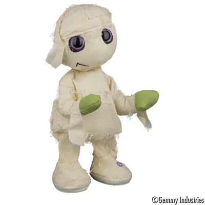 Animated Musical Halloween Plush Toy, Skeleton or Mummy Design