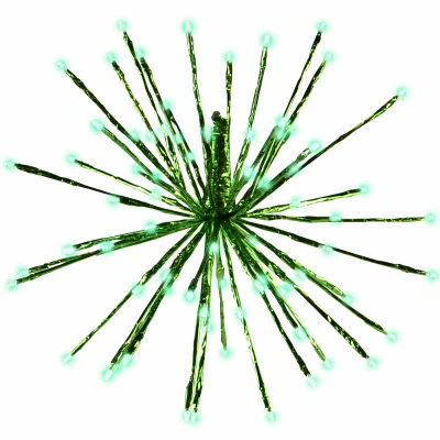 Radiant Blasts Christmas Light With 8 Functions, 80 Green Leds, 16 Inch Model
