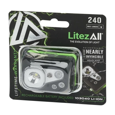 Nearly Invincible Waterproof Rechargeable Headlamp with Adjustable Brightness