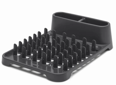 Microban Gray Dish Drainer with Antimicrobial Protection
