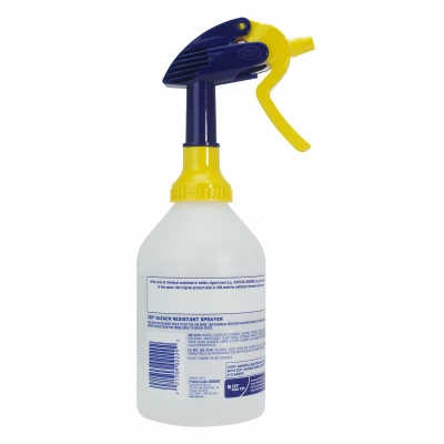 Bleach Resistant Sprayer Bottle, 32 Ounce Capacity, Durable Chemical Resistant Plastic