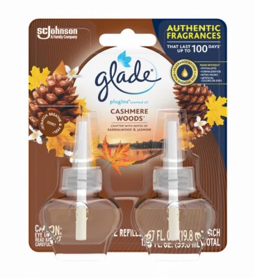 Plug Ins Scented Oil, Cashmere Woods Scent, 2-Ct.