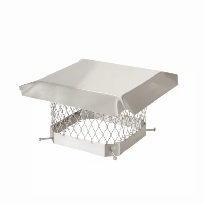 Chimney Cap, Single Flue, Stainless Steel, 9 x 9 In..