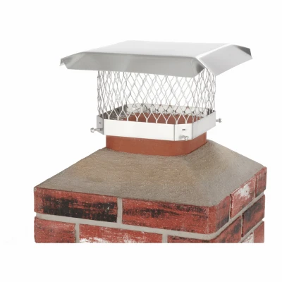Chimney Cap, Single Flue, Stainless Steel, 9 x 9 In..
