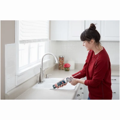 Supreme Clear Silicone Kitchen and Bathroom Sealant, 10.1 Ounce Tube