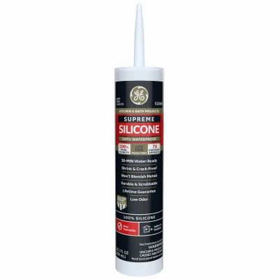 Supreme Silicone Kitchen & Bath Sealant, Clear, 10.1-oz.