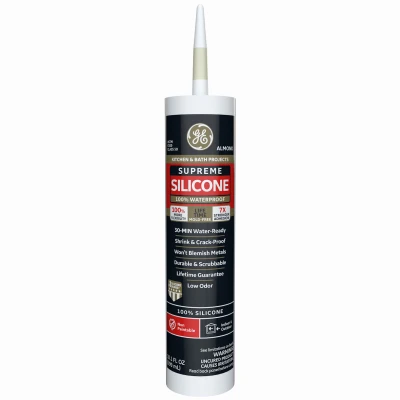 Supreme Silicone Kitchen & Bath Sealant, Almond, 10.1-oz.