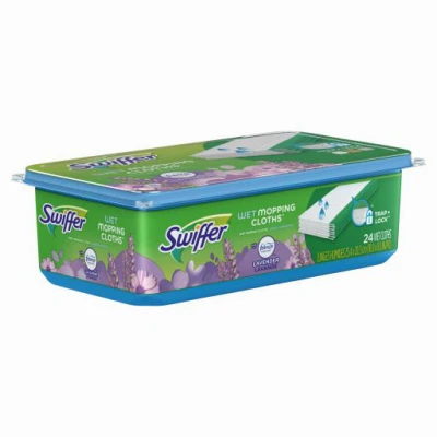 Sweeper Wet Mopping Floor Cleaning Cloths, Febreze Lavender, 24-Ct.
