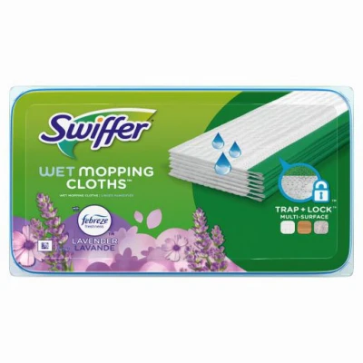 Sweeper Wet Mopping Floor Cleaning Cloths, Febreze Lavender, 24-Ct.