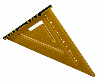 Double-Sided Carpenter Square with Yellow and Forest Green Finish