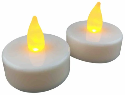 LED Tea Light Candles, Flickering Flame, 2-Pk.