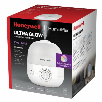 Ultra Glow Light Changing Humidifier and Diffuser for Small Rooms with One Half Gallon Capacity