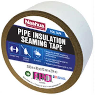 High Temperature Flue Insulation Foil Tape, Silver, 3 In. X 5 Yd. - Model 1275528
