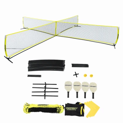 Four Square Pickleball Set for Two or Four Players with Multi-Way Play Options