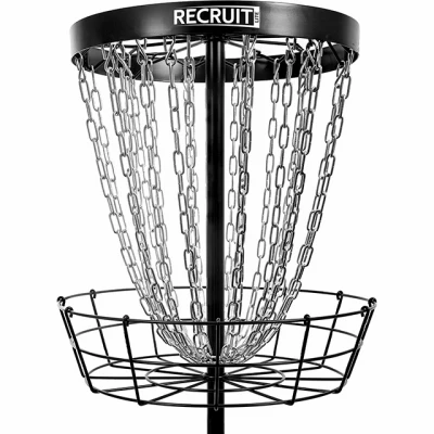 Recruit Lite Portable Golf Disc Basket with Chains and Durable Frame