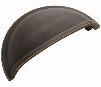 Cup Cabinet Pull, Oil-Rubbed Bronze, 3 In.