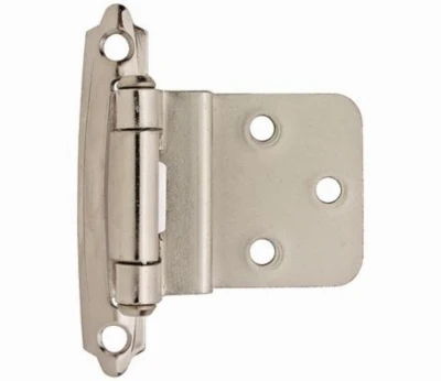 Cabinet Hinge, Self-Closing, Polished Chrome, 3/8 In. Inset, 2-Pk.