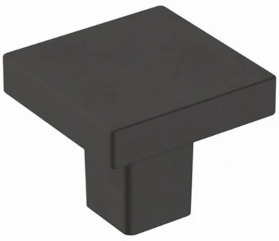 Monument Cabinet Knob, Matte Black, 1-3/16 In.