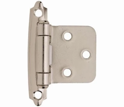 Cabinet Hinge, Self-Closing, Polished Chrome, Variable Overlay, 2-Pk.