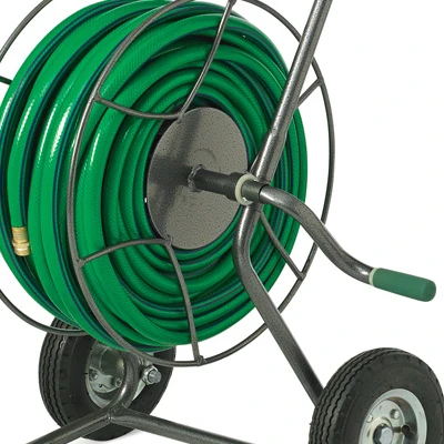 Two-Wheel Hose Reel Truck, Durable Steel Frame, Holds Up to One Hundred Seventy-Five Feet of Hose