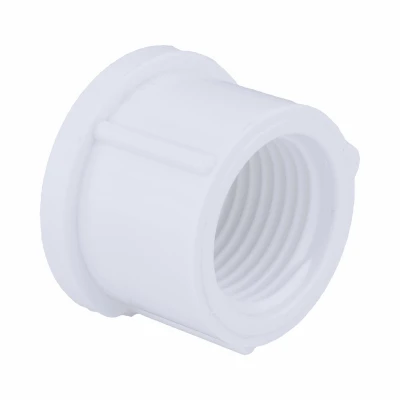 Schedule 40 Threaded Pipe Cap, White, 4 In. FPT