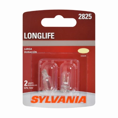 2825 Long Life Miniature Clear Bulb, 2825LL BP2, 2-Pk.