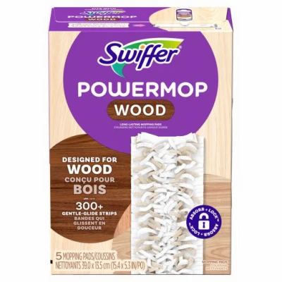 Power Mop Wood Floor Pad Refills, 5-Ct.