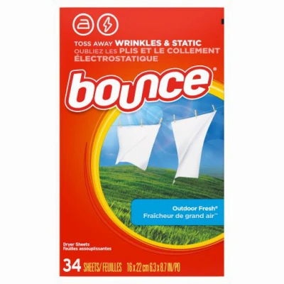 Fabric Softener Dryer Sheets, Wrinkle Fighter, Outdoor Fresh Scent, 34-Ct.