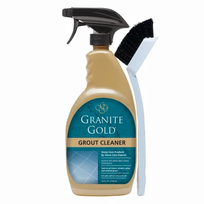 Grout Cleaner & Brush, 24-oz.