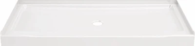 Classic 500 Shower Base, Center Drain, Gloss White, 60 X 30 Inches