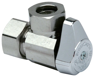 Chrome Angle Stop Valve, 5/8 x 7/16-In.