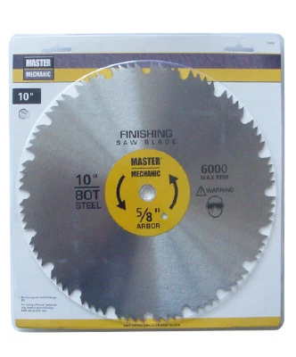 10-inch 80-tooth Combination Steel Circular Saw Blade