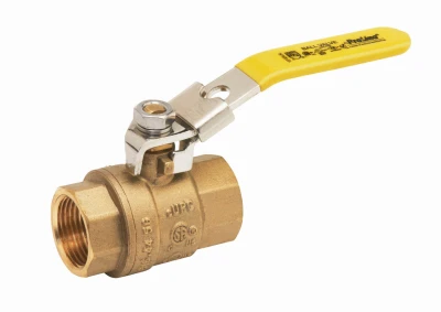 Locking Handle Ball Valve, Brass, 1/2 In.