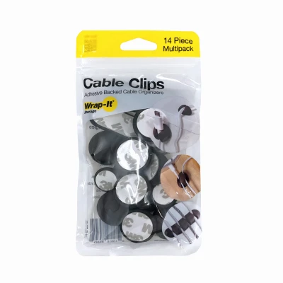 Cable Clips Organizers, Assorted Sizes, 14-Pk.